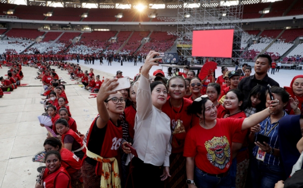 Puan Maharani Tinjau Persiapan Puncak Bulan Bung Karno 2023 Di GBK