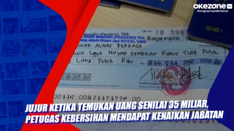 Jujur Ketika Temukan Uang Senilai Miliar Petugas Kebersihan