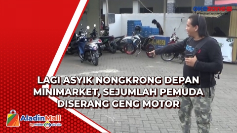 Lagi Asyik Nongkrong Depan Minimarket Sejumlah Pemuda Diserang Geng