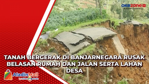 Tanah Bergerak Di Banjarnegara Rusak Belasan Rumah Dan Jalan Serta