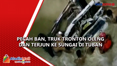 Pecah Ban Truk Tronton Oleng Dan Terjun Ke Sungai Di Tuban Okezone Video