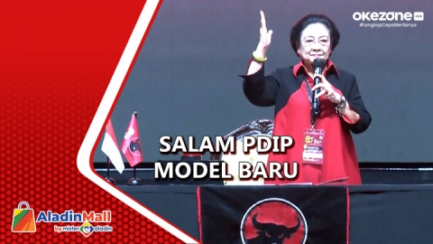 HUT Ke 50 PDIP Megawati Perkenalkan Gaya Salam Baru 2 Video Okezone