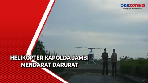 Helikopter Yang Membawa Kapolda Jambi Mendarat Darurat Di Sebuah Bukit