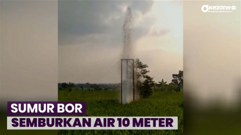 Heboh Sumur Bor Keluarkan Semburan Air Setinggi 10 Meter Di Bojonegoro