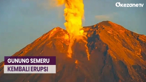 Gunung Semeru Kembali Erupsi Semburkan Abu Vulkanik Meter