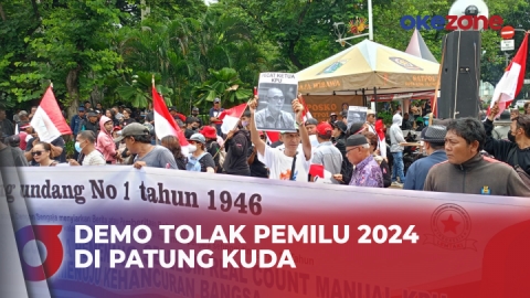 Ratusan Orang Demo Di Patung Kuda Desak Bawaslu Tegas Dalam Pengawasan