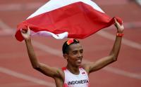 Senyum Bahagia Agus Prayogo Bawa Medali Perak Lari Maraton SEA Games 2021