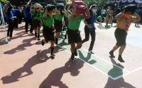 Siswa Sekolah Ikuti Simulasi Siaga Bencana yang Disaksikan Delegasi GPDRR di Badung Bali