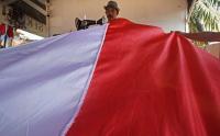 Bendera Raksasa Sepanjang 50 Meter Sambut HUT RI