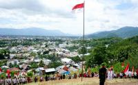Upacara Bendera di Bukit Tenilo Gorontalo Berjalan Khidmat