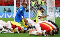 Selebrasi Pemain Maroko Lolos ke 16 Besar Piala Dunia 2022 dengan Predikat Juara Grup F