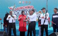 Peluncuran Maskot PON XXI Aceh-Sumut di Lapangan Blang Padang Banda Aceh