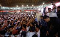 Prabowo Hadiri Perayaan Natal Nasional Partai Gerindra di Medan