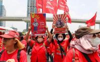 Ribuan Buruh Demo di Kemnaker Tolak Permenaker No 5  Tahun 2023