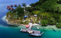 Indahnya Pulau Nusa Ra di Pulau Bacan Dilihat dari Udara