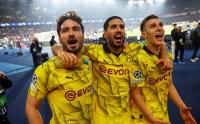 Selebrasi Pemain Borussia Dortmund Singkirkan PSG dari Liga Champions