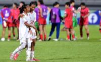 Ekspresi Pemain Timnas Putri Indonesia U-17 Kalah Telak 0-12