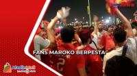 Eksklusif dari Qatar: Kejutkan Belgia, Fans Maroko Berpelukan dan Berpesta