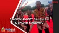 Momen Lucu Jokowi Kaget Salaman dengan Kaesang