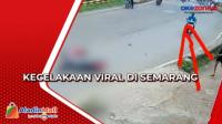 Viral, Kecelakaan Tunggal 3 Kali Berturut-turut di Ngaliyan Semarang