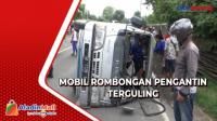 Bawa Rombongan Pengantin, Mobil Terguling di Jombang Terguling