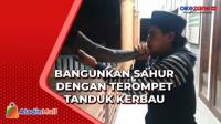 Unik! Remaja Masjid di Madina Bangunkan Warga dengan Terompet Tanduk Kerbau