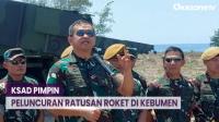 KSAD Pimpin Peluncuran Ratusan Roket di Pantai Kebumen, Jarak Jelajah hingga 300 Km