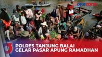 Polres Tanjung Balai Gelar Pasar Apung Ramadhan, Jual Aneka Sayur dan Sembako Murah
