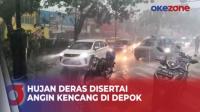 Banjir dan Pohon Tumbang Picu Kemacetan di Jalan Margonda Raya Depok