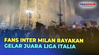 Raih Gelar Scudetto ke-20, Ribuan Fans Inter Milan Berpesta di Pusat Kota Milan