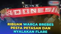 Euforia Kemenangan Timnas Indonesia U-23, Warga Brebes Pesta Petasan dan Nyalakan Flare