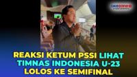 Momen Haru Ketua Umum PSSI Erick Thohir usai Timnas Indonesia U-23 Lolos ke Semifinal Piala Asia U-23 2024