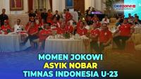Momen Jokowi Asyik Nonton Timnas Indonesia U-23 Bareng Menteri dan Relawan