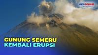 Disertai Guguran Material Vulkanik, Gunung Semeru Kembali Erupsi dengan Tinggi Kolom Asap  Mencapai 1.000 Meter