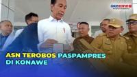 Detik-Detik ASN Terobos Paspampres Buat Presiden Jokowi Hampir Terjatuh di Konawe
