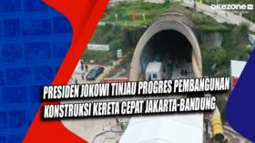 Presiden Jokowi Tinjau Progres Pembangunan Konstruksi Kereta Cepat Jakarta-Bandung