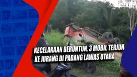 Kecelakaan Beruntun, 3 Mobil Terjun ke Jurang di Padang Lawas Utara