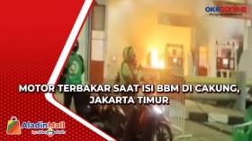 Motor Terbakar saat Isi BBM di Cakung, Jakarta Timur