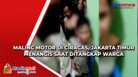 Maling Motor di Ciracas, Jakarta Timur Menangis saat Ditangkap Warga 