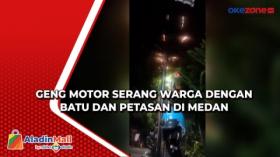 Geng Motor Serang Warga dengan Batu dan Petasan di Medan