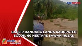 Banjir Bandang Landa Kabupaten Solok, 60 Hektare Sawah Rusak