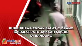 Pura-Pura Hendak Salat, 2 Orang Gasak Sepatu Jamaah Masjid di Bandung
