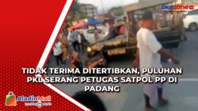 Tidak Terima Ditertibkan, Puluhan PKL Serang Petugas Satpol PP di Padang