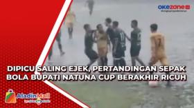 Dipicu Saling Ejek, Pertandingan Sepak Bola Bupati Natuna Cup Berakhir Ricuh