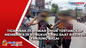 Tiga Anak Di Bawah Umur Tertangkap Membawa 19 Bungkus Sabu saat Razia di Tanjung Balai