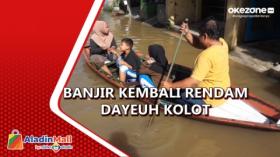 Sungai Citarum Meluap, Banjir 1 Meter Rendam Permukiman Warga di Dayeuh Kolot Bandung