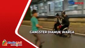 Gerombolan Gangster Bawa Sajam Dicegat dan Dihajar Warga di Otista Raya