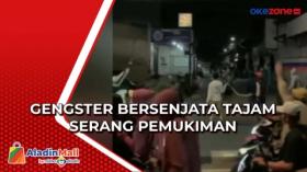 Detik-Detik Gengster Bersenjata Tajam Serang Pemukiman Warga di Pasar Rebo