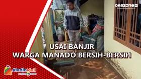 Usai Banjir, Warga Manado Bersihkan Lumpur Setebal 50 Cm