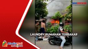 Pewangi Tumpah ke Kompor, Laundry Rumahan di Tangerang Hangus Terbakar